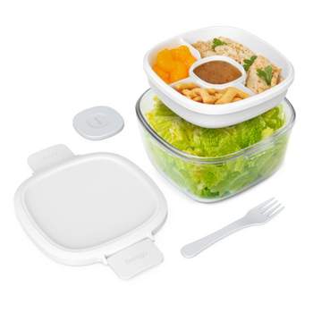 Large Salad Lunch Container 68 Oz Salad Bowl with 5 Compartments
