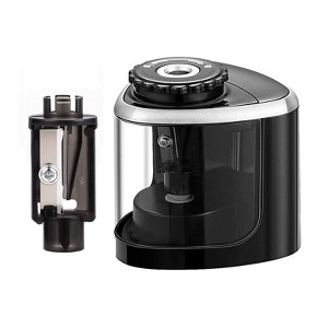 Aoibox Electric Pencil Sharpener for Kids, Fast Sharpening Blade, Ideal for No.2, School, Classroom, Office & Home Use in Sleek Black Design - 1 of 4
