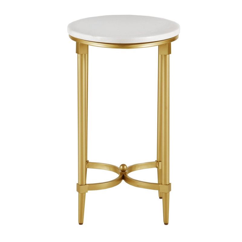 Bordeaux End Table White/Gold, 6 of 11