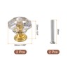 Unique Bargains Crystal Cabinet Knobs with Screw for Cupboard Wardrobe 2 Pcs - 2 of 4