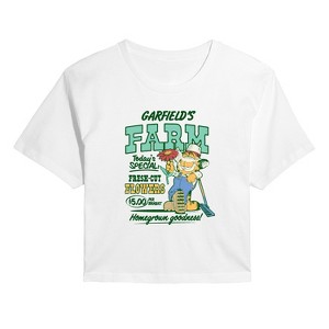 Women's - Garfield - Garfields Farm Cropped Graphic T-Shirt - 1 of 4