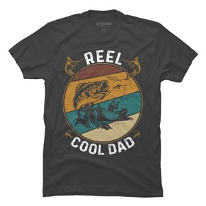 Men's Design By Humans Reel Cool Dad Fishing Boat Trip By KangThien T-Shirt - 1 of 2