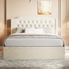 Queen Size Tufted Upholstered Bed Frame with Crystal Button Accents and Under-Bed Storage Space - 2 of 4