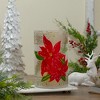 Northlight 10" Hand-Painted Red Poinsettias and Gold Flameless Glass Christmas Candle Holder - 2 of 4