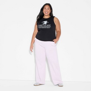 Women's First Class Graphic Tank Top - Black - 1 of 3