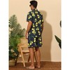 Lars Amadeus Men's Color Block Hawaiian Summer Printed Shorts and Shirt Set 2 Pieces - 3 of 4