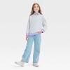 Girls' Hello Kitty & Friends Elevated 1/4 Zip Sweatshirt - Heather Gray - 4 of 4