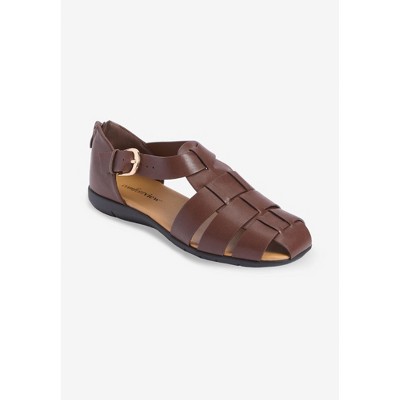 Comfortview Women's Wide Width The Annora Water Friendly Sandal - 8 M,  Brown : Target