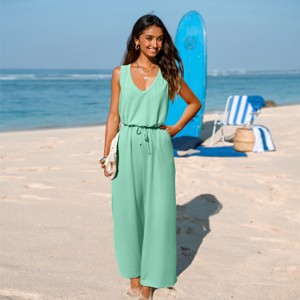 Women's Breezy Beach Jumpsuit for Effortless Style - Cupshe - 1 of 4