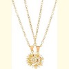 Gold & Silver Sun Moon Necklace Set - Stackable Couple Matching Jewelry for Women & Men - 4 of 4