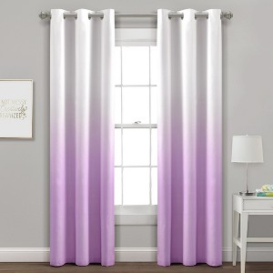 Home Boutique Mia Ombre Insulated Grommet Blackout Window Curtain Panels Lavender 38X84 Set - 1 of 1
