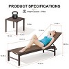 Crestlive Products 3 pcs Patio Outdoor Aluminum Mesh Chaise Lounge Chairs and Side Table Set Sun Lounger with Adjustable Backrest - 3 of 4