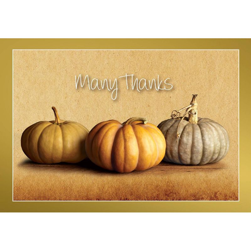50ct Fall Pumpkins Thank You Note Cards, 1 of 4