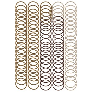 Unique Bargains Women's Spiral Pattern Hair Ropes Brown 100 Pcs - 1 of 3