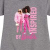 Girls' - Barbie - Inspired By Barbie Graphic Short Sleeve Fleece Dress - 2 of 4
