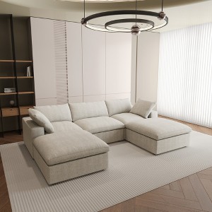 Cloud Modular Sectional Sofa Couch,Convertible Couches with Storage Ottoman for Living Room,Covers Washable&Replaceable - 1 of 4