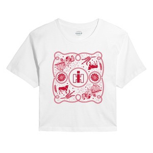 Women's Case IH Western IH Bandana Cropped Graphic T-Shirt - White