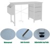 Sapphtopaz 47" Computer Desk with 3 Fabric Drawers and Large Side Pocket Reversible Desk with Power Outlet Study Desk for Bedroom, Home Office - 3 of 4