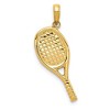 Black Bow Jewelry 14k Yellow Gold Three Dimensional Racquetball Pendant - 3 of 4