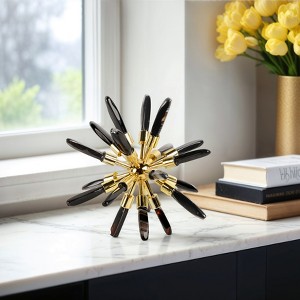 Decorative Crystal Starburst Statue for Home Decor - Stylish Sculpture Accent Perfect for Office, Shelf, and Living Room Decor - 1 of 4