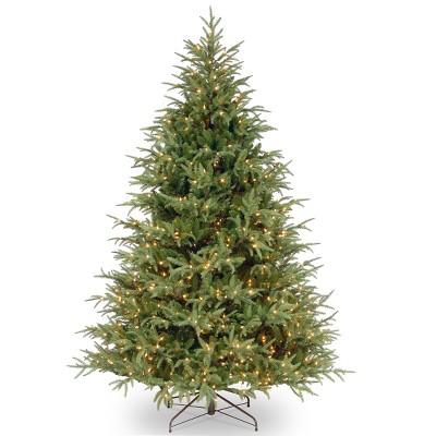 6.5' Prelit Feel Real Hinged Fraser Grande Artificial Christmas Tree Dual Color Lights - National Tree Company