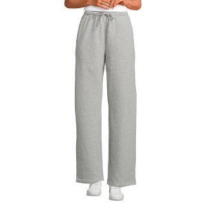 Lands' End Women's Serious Sweats High Rise Relaxed Straight Leg Pants - 1 of 3