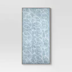 47" x 24" Squiggles Framed Printed Canvas Blue - Threshold™