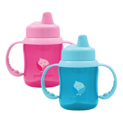 Image of Non-spill Sippy Cup (2 pack) - Pink & Aqua