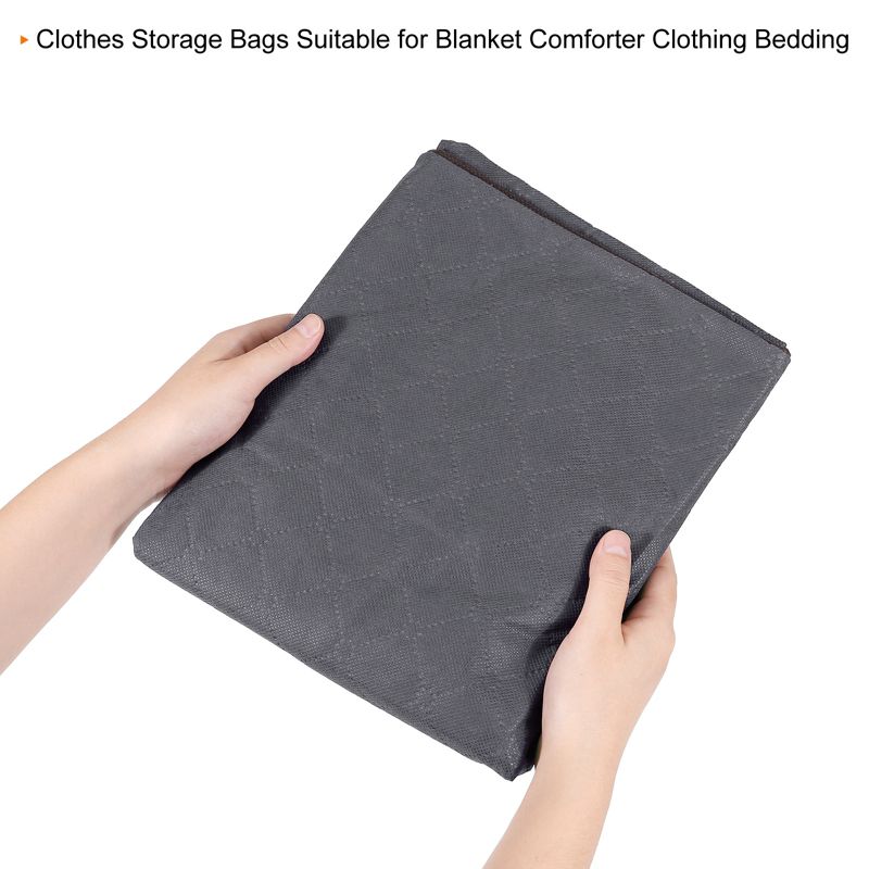 Unique Bargains Foldable Clothes Storage Bags with Reinforced Handle for Clothes Bedding Blankets, 5 of 7