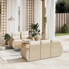 vidaXL Garden Sofa Set Beige Poly Rattan Modular UV-resistant materials - 2 of 4