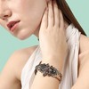SOHI Women's White Teardrop Sprout Bangle Bracelet - 3 of 3