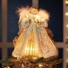 Kurt Adler Angel Figurine Tree Topper, Ivory and Gold, 10" - 3 of 3