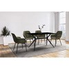 LeisureMod Elega Modern Dining Table Rectangular Tabletop and Durable Black Stainless Steel Base for Kitchen and Dining Room - 2 of 4