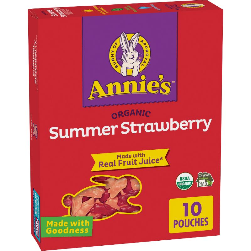 Annie&#39;s Summer Strawberry Fruit Snacks - 7oz/10ct, 1 of 13