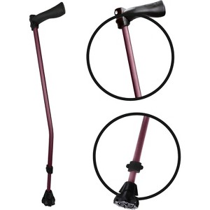 Hachikiko Maximum Grip Walking Cane for Seniors-Stable Anti-Slip Walking Aid with V-TECH Handgrip, Crossbow Design & All-Terrain Tip - 1 of 4