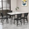 Costway Set of 2 Metal Folding Chair Dining Chairs Home Restaurant Furniture Portable Black - 2 of 4