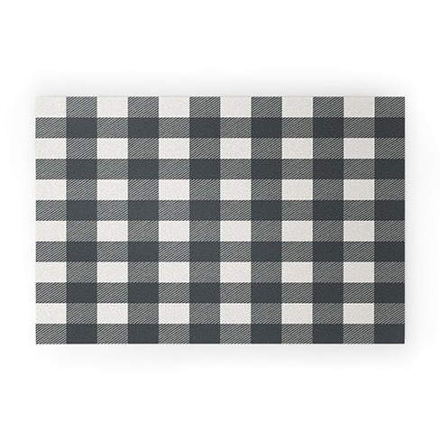 Alisa Galitsyna Gingham Cloth Checks Looped Vinyl Welcome Mat ...