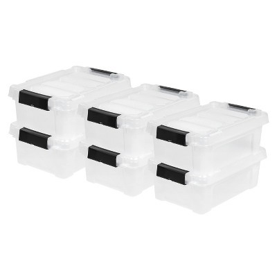  IRIS USA 5Pack 3Gal Heavy Duty Plastic Storage Bins