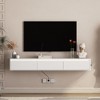 KTMBDW Floating TV Stand with LED Lights, 68.9" Wall Mounted TV Shelf, Media Console with Storage Shelf, Entertainment Under TV for Living Room - 2 of 4