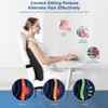 Office chair lumbar support pillow, automobile cooling memory foam backrest cushion with adjustable shoulder belt - 3 of 4
