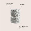 JONATHAN Y Chevron Drum 17.5" White Marble Finish Ceramic Garden Stool - 3 of 4