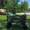 VisioGear Folding Wagon Cart with Rotating Handle, Adjustable Design for Transport Use, Green, 26.62"*15.55"*30.7" - 4 of 4