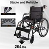 WHLICKS Wheelchairs for Adults,Premium Comfortable Transport Wheelchair Lightweight Foldable, with Swing-Away footrests and Anti Tipper - 2 of 4