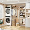 Aheaplus Laundry Room Closet System with Hanging Rods, Wall-Mounted Closet Organizer with Storage Shelves and Drawers - 4 of 4