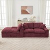 Cloud Sectional Sofa 107.9" Upholstered Sofa Couch with Double-layer Cushion and Side Pockets - 4 of 4