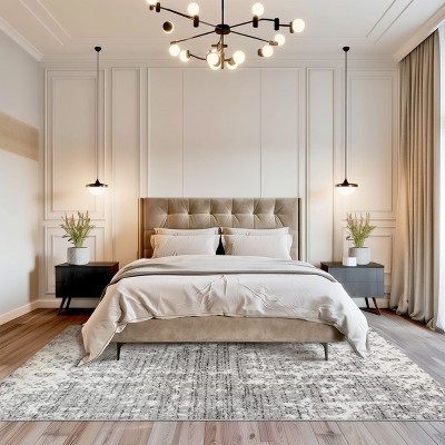 Deedra Modern Abstract Gray 32" Non-Slip Area Rug