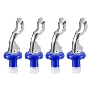 Unique Bargains Reusable Vacuum Expanding Manual Wine Stoppers for Champagne Beer 4 Pcs - 1 of 4