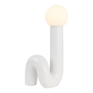 JONATHAN Y Katya Scandinavian Minimalist Ceramic Spiral Tube LED Table Lamp - 1 of 4