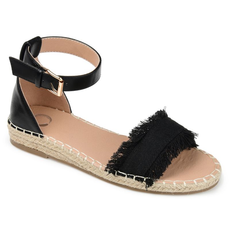 Journee Collection Womens Tristeen Tru Comfort Foam Espadrille Sliver Wedge Sandals, 1 of 11