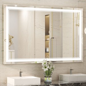 Keonjinn LED Front Light Bathroom Vanity Wall Mirror, 3 Color Temperatures, Anti-fog - 1 of 4